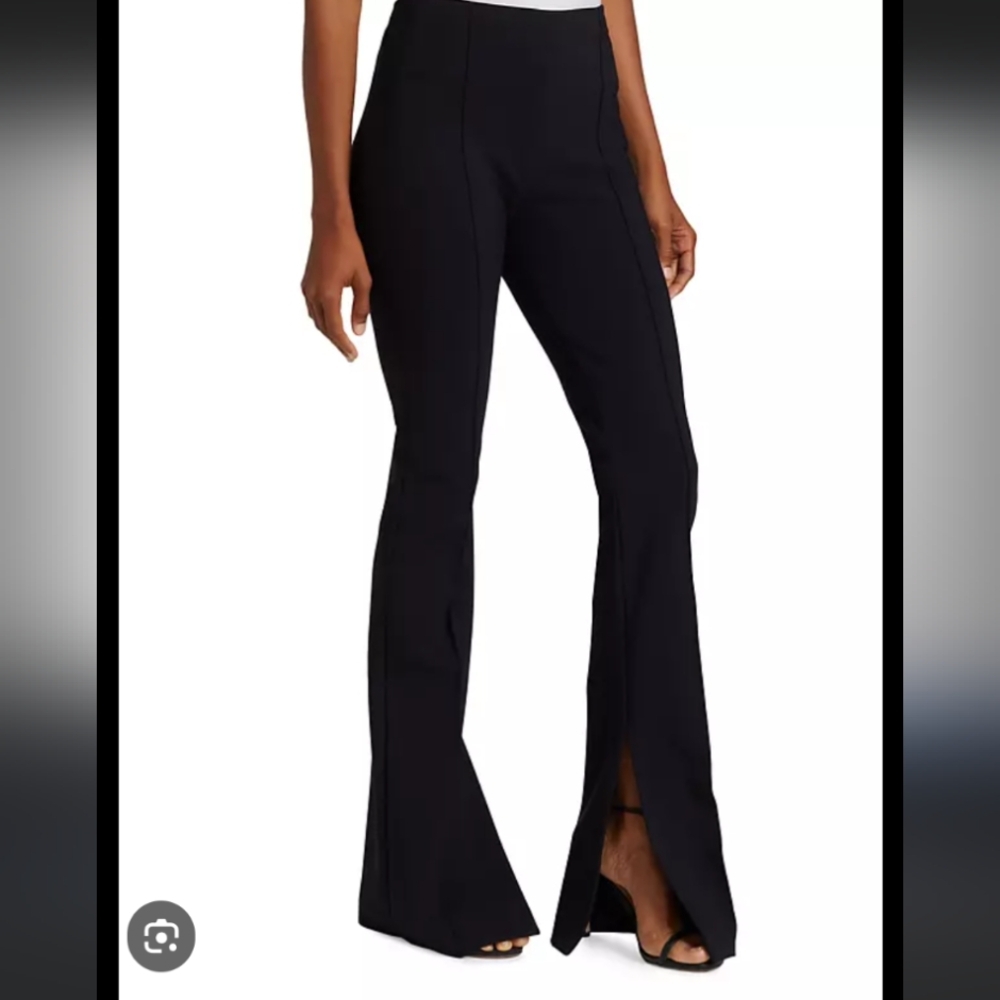 Adam Lippes Black Boot-Cut Flared Pants - Picture 3 of 13